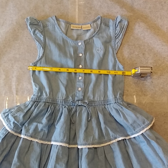 Calvin Klein Girls Size 7 Jean Dress - Picture 3 of 7